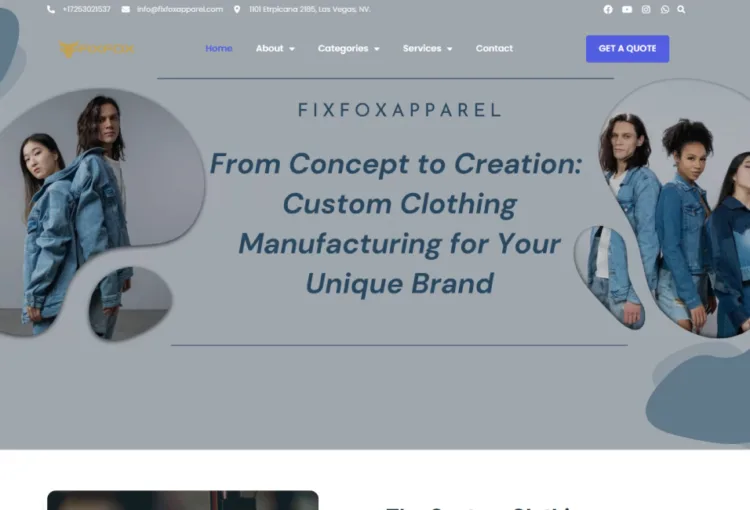 Fix Fox Apparel website snapshot